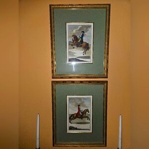 Ultra-Rare Large Late-18th Cent. Eng. Georgian Equestrian Handcolored Engravings